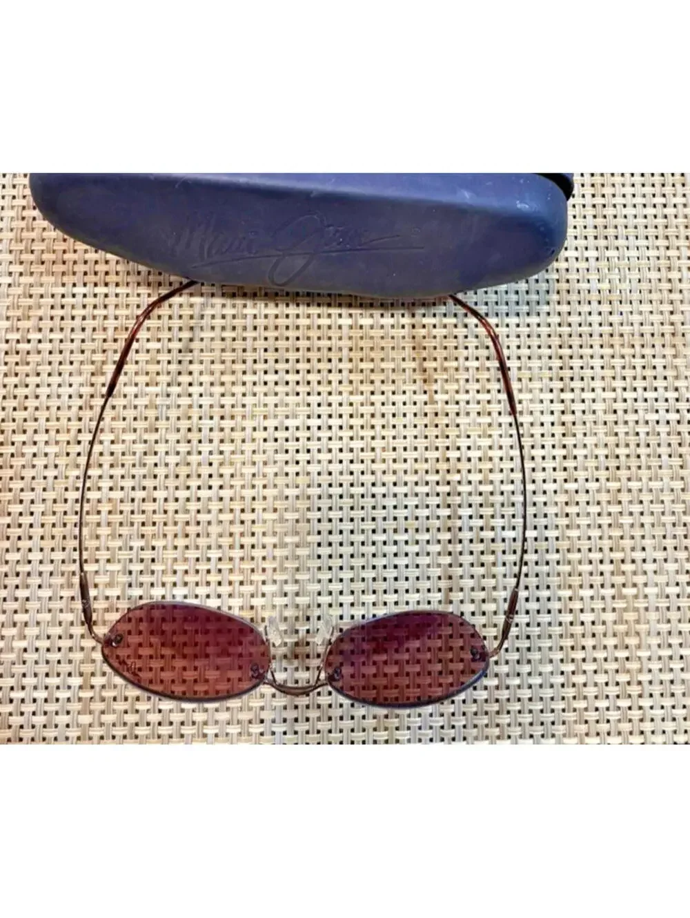 Maui Jim RIMLESS Copper Stainless Frame/ Bronze Lenses!